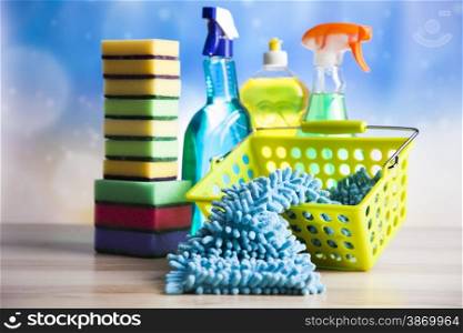Washing, cleaning stuff, colorful concept