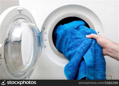 Washing clothes in a front loading washer