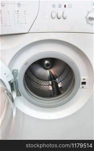 Washing machine closeup. Element of design.