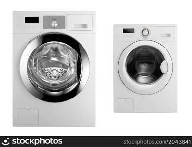 Washing machines isolated on white background