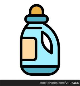 Washing solution icon. Outline washing solution vector icon color flat isolated. Washing solution icon color outline vector
