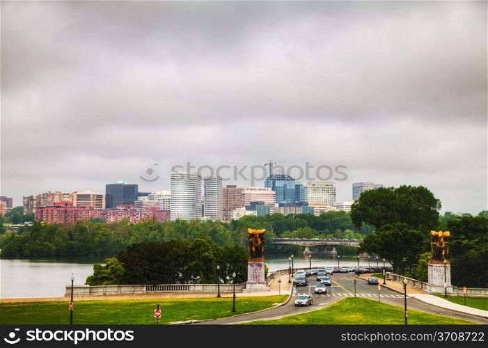 Washington, DC cityscape in the morning