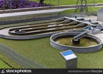 Waste water treatment plant, Madurodam Miniature Town, Netherlands