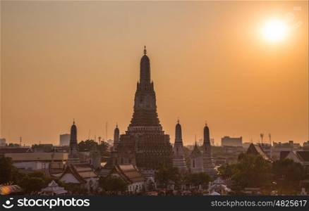 Wat Arun Temple bangkok Thailand at sunset. Wat Arun Temple bangkok Thailand at sunset.