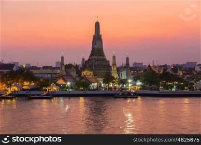 Wat Arun Temple Bangkok Thailand at sunset. Wat Arun Temple Bangkok Thailand at sunset.