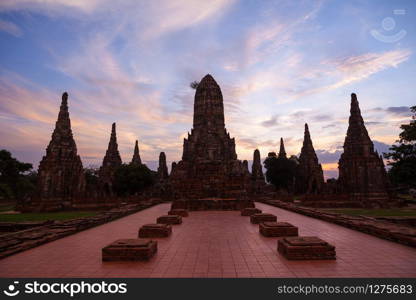 Wat Chaiwattanaram, the historical temple in Ayutthaya, Thailand