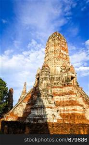 Wat Chaiwatthanaram buddhist temple in Ayutthaya, Thailand. Wat Chaiwatthanaram temple, Ayutthaya, Thailand