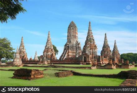 Wat Chaiwatthanaram Buddhist temple in the city of Ayutthaya Historical Park, Thailand. Ayutthaya&rsquo;s best known temples and a major tourist attraction.