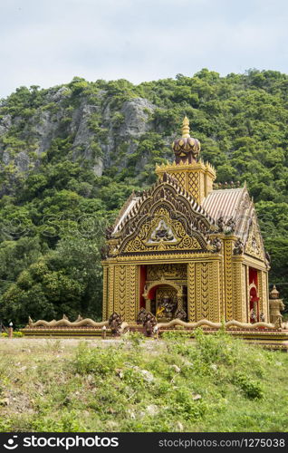 wat Khao Ka Lok or Wat Summanavas near the Town of Pranburi on the Golf of Thailand south the Town of Hua Hin in Thailand. Thailand, Hua Hin, November, 2019. ASIA THAILAND HUA HIN WAT KHAO KA LOK