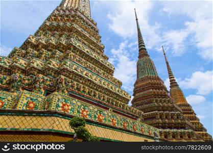 Wat Pho, the main attractions of Thailand. Art is beautiful.