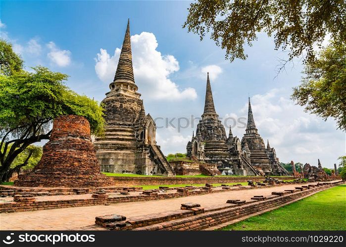Wat Phra Si Sanphet the famous temple in Ayutthaya Historical Park Thailand Unesco World Heritage Site