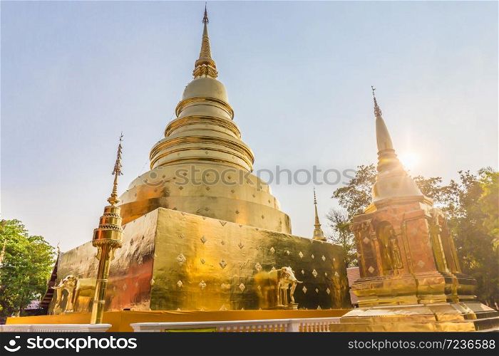 Wat Phra Sing Temple is public for all people located in Chiang Mai Province ,Thailand, Asia.