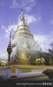 Wat Phra Singh Temple Chiang Mai Thailand, stock photo