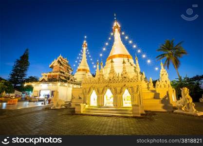Wat Phra That Doi Kong Mu temple, Mae Hong Son, Thailand.