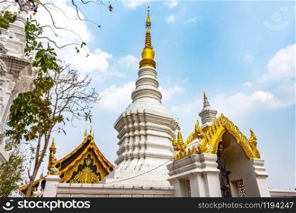 Wat Phra That Doi Phra Chan on a mountain in Mae Tha District, Lampang, Thailand