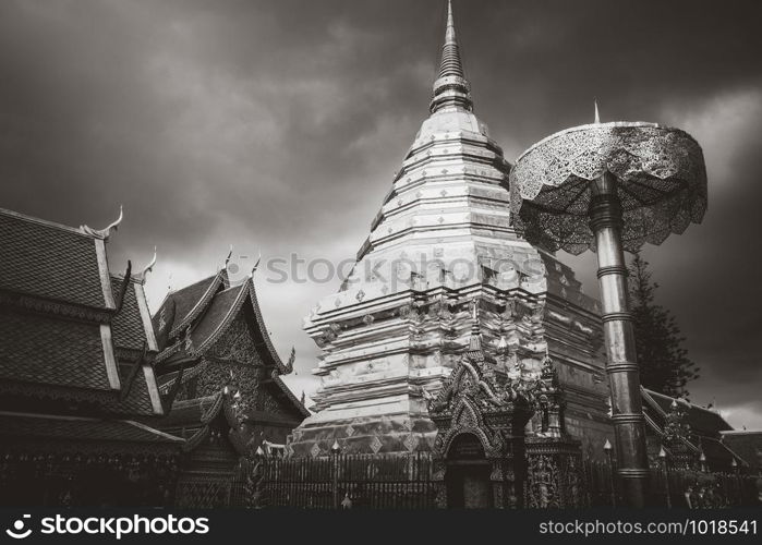 Wat Phra that Doi Suthep golden stupa in Chiang Mai, Thailand. Wat Doi Suthep golden stupa, Chiang Mai, Thailand