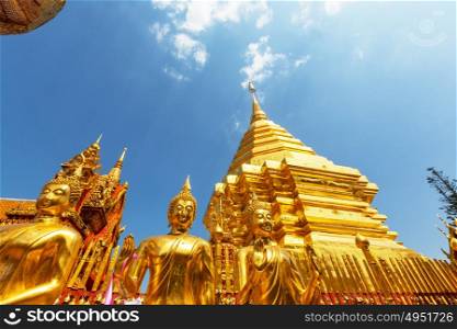 Wat Phra That Doi Suthep is the most famous temple in Chiang Mai.Northern Thailand.