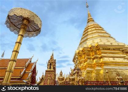 Wat Phra That Doi Suthep is the popular tourist destination of Chiang Mai, Thailand