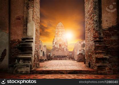 wat ratchaburana temple most popular traveling destination in ayutthaya world heritage site of unesco in thailand
