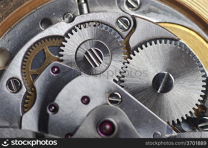 watch gears very close up