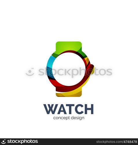 watch logo template, elegant geometric design