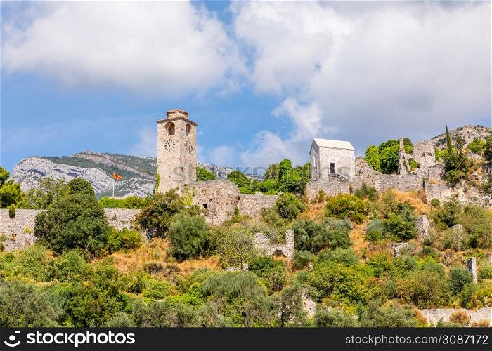 Watch tower among the ruins of Old Bar, Montenegro
