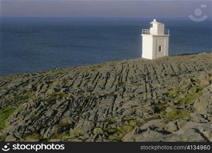 Watch tower at the coast, Burren, County Clare, Republic of Ireland