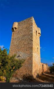 Watchtower Gats vigia in Cabanes of Castellon in Spain