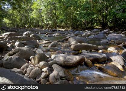 Water and rocks in Finch Hatton gorge, Queensland,Australia