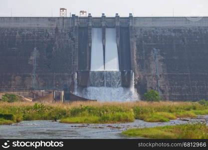 Water barrier dam in Thailand