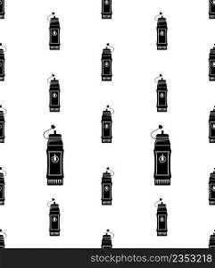 Water Bottle Icon Seamless Pattern, Mineral Water Bottle Vector Art Illustration