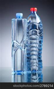 Water bottles as healthy drink concept