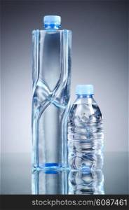 Water bottles as healthy drink concept