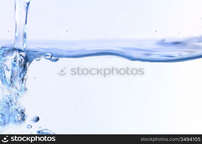 water bubbles blose up on white background