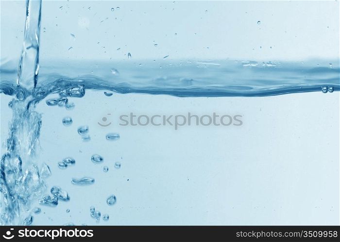 water bubbles blose up on white background