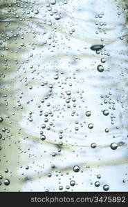 water bubbles close up background