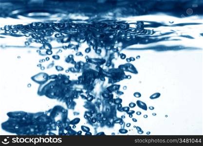 water bubbles isolated on white backkground