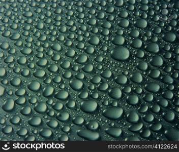 Water bubbles on surface