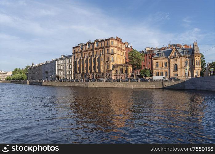 water canals and rivers on the streets of St. Petersburg