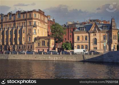water canals and rivers on the streets of St. Petersburg