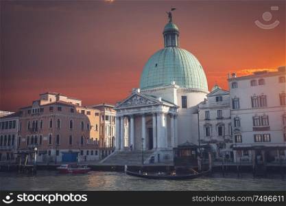 Water channels in the city of Venice. Italy