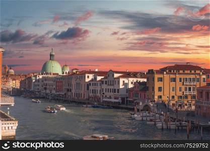 Water channels in the city of Venice. Italy