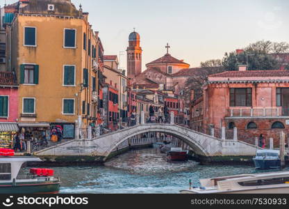 Water channels in the city of Venice. Italy