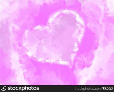 Water color heart abstract background