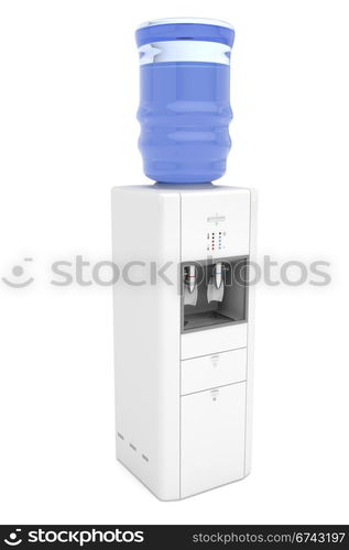 Water cooler on white background