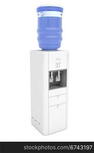 Water cooler on white background