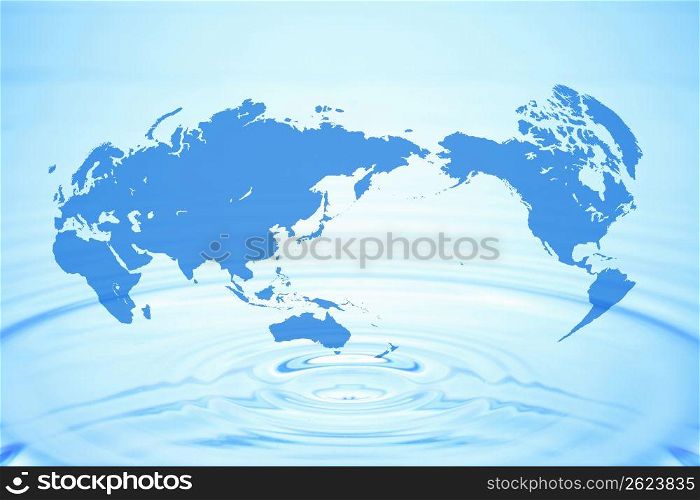 Water drop and Globe