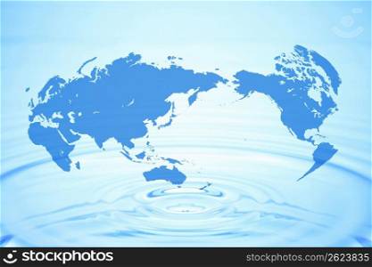 Water drop and Globe