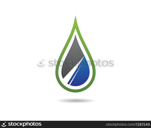 Water drop logo template vector icon illustration design