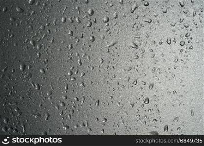 water drop on frosted glass